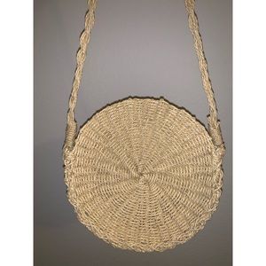 Round Straw Crossbody Shoulder Bag